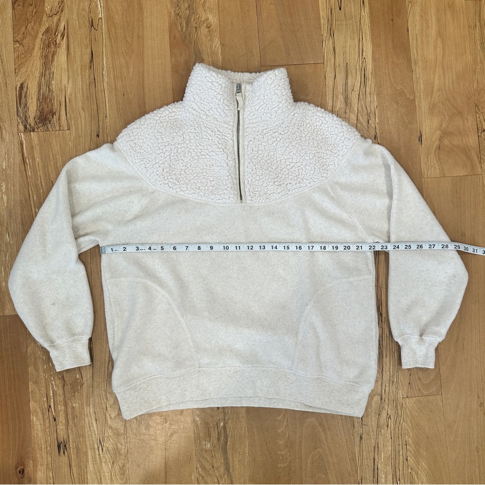Aerie Hometown Holiday Quarter Zip Fleece Sherpa Sweatshirt Womens Size XXS - Picture 11 of 12
